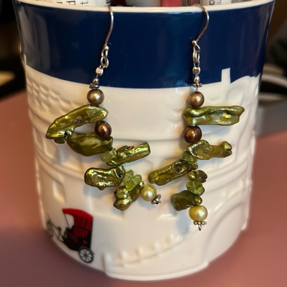 Handmade earrings - mixed with beads detail